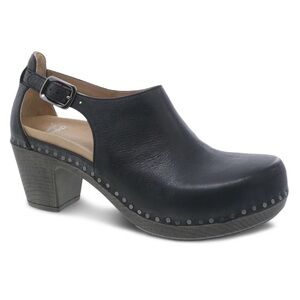 Dansko Sassy | Black Milled Burnished Heel